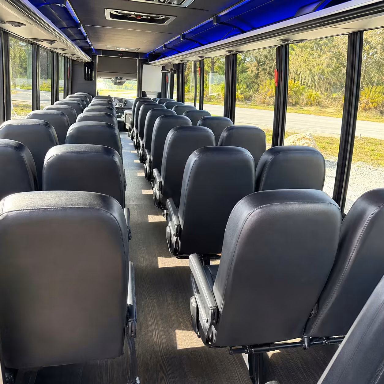 25 passenger minibus interior