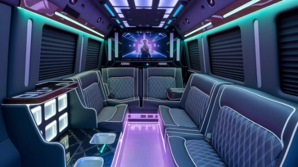 party bus rental interior washington
