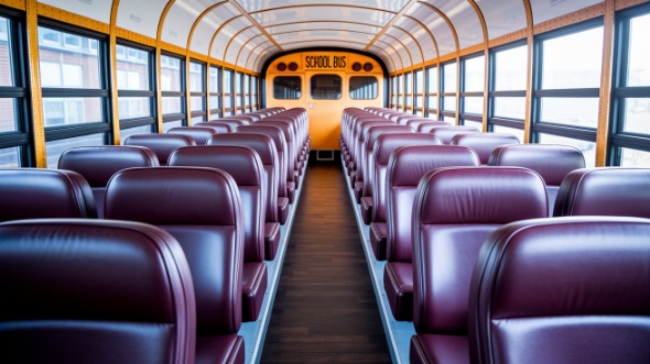 school bus rental interior washington
