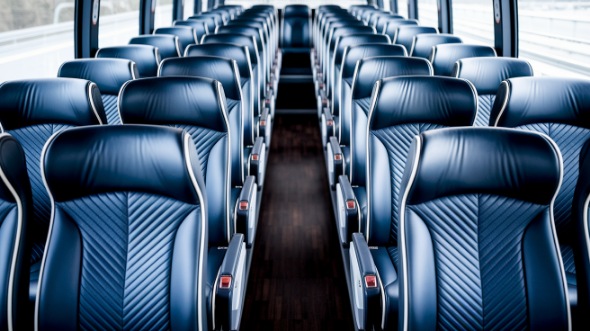 washington 54 passenger charter bus inside