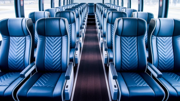 washington 55 passenger charter bus inside