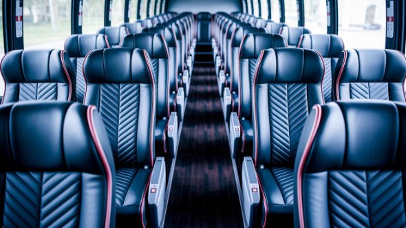 washington 56 passenger charter bus inside